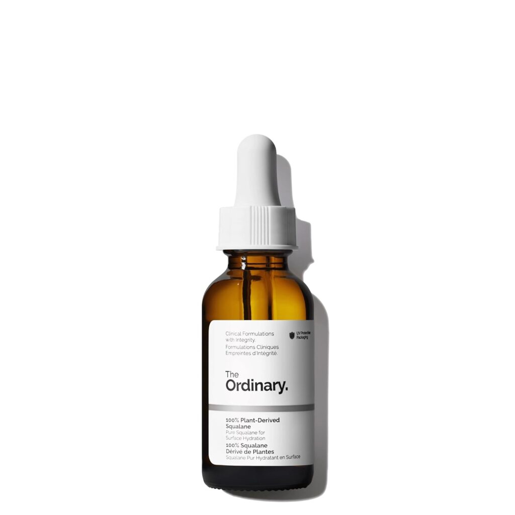 
The Ordinary 100% Plant-Derived Squalane, for Skin and Hair, Lightweight Hydration, and Moisture Barrier Support, 1 Fl Oz