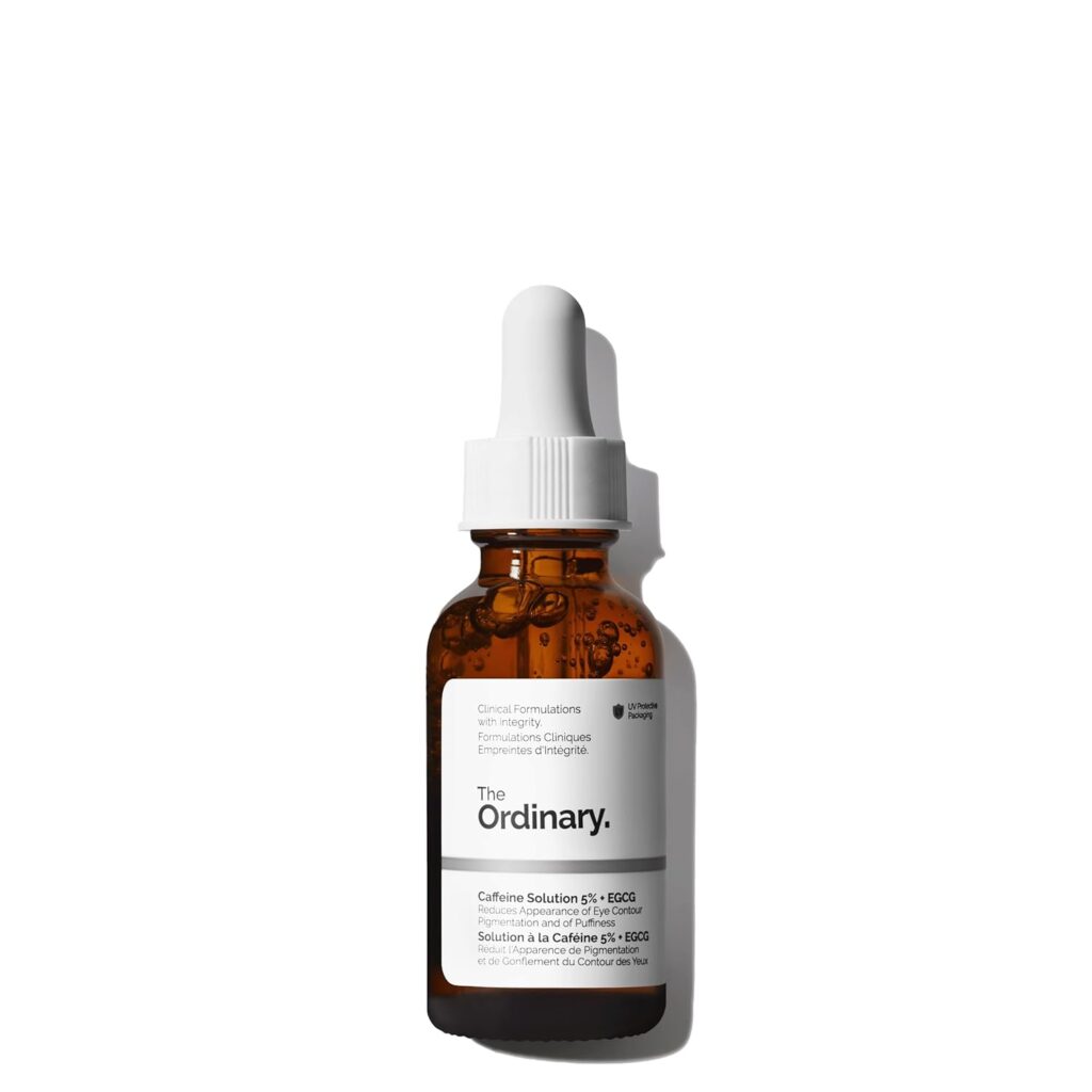 The Ordinary Caffeine Solution 5% + EGCG, Depuffing Eye Serum for Dark Circles and Tired Eyes