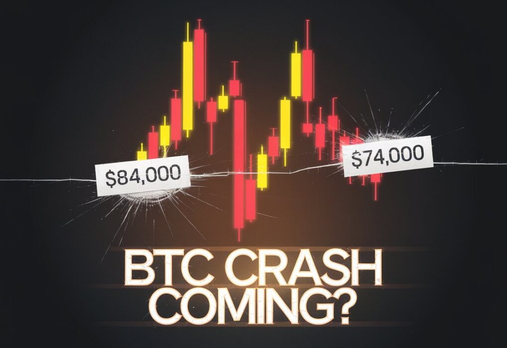 Bitcoin price analysis April 2025 chart showing double top pattern with $84,000 resistance and potential $74,000 correction