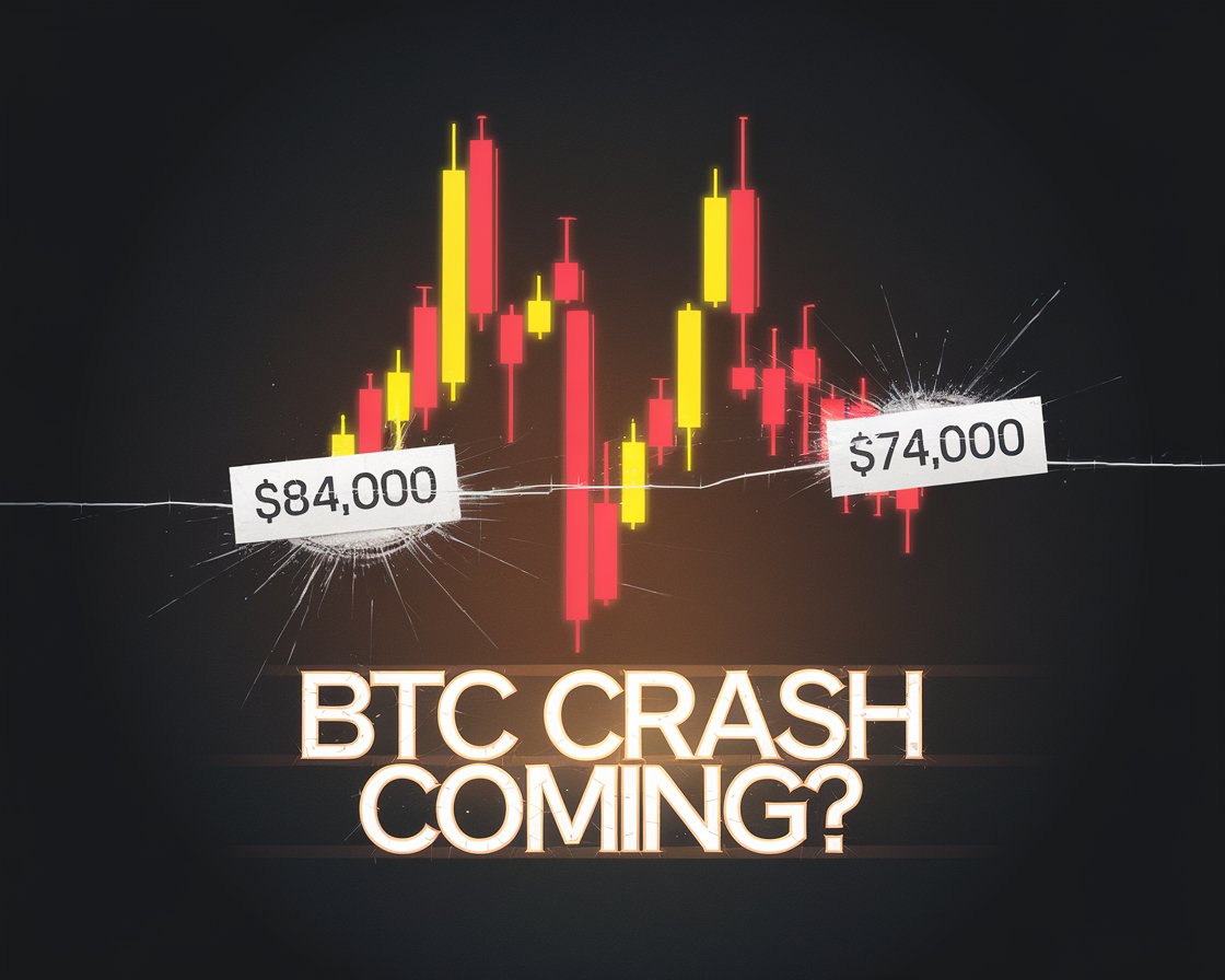 Bitcoin price analysis April 2025 chart showing double top pattern with $84,000 resistance and potential $74,000 correction